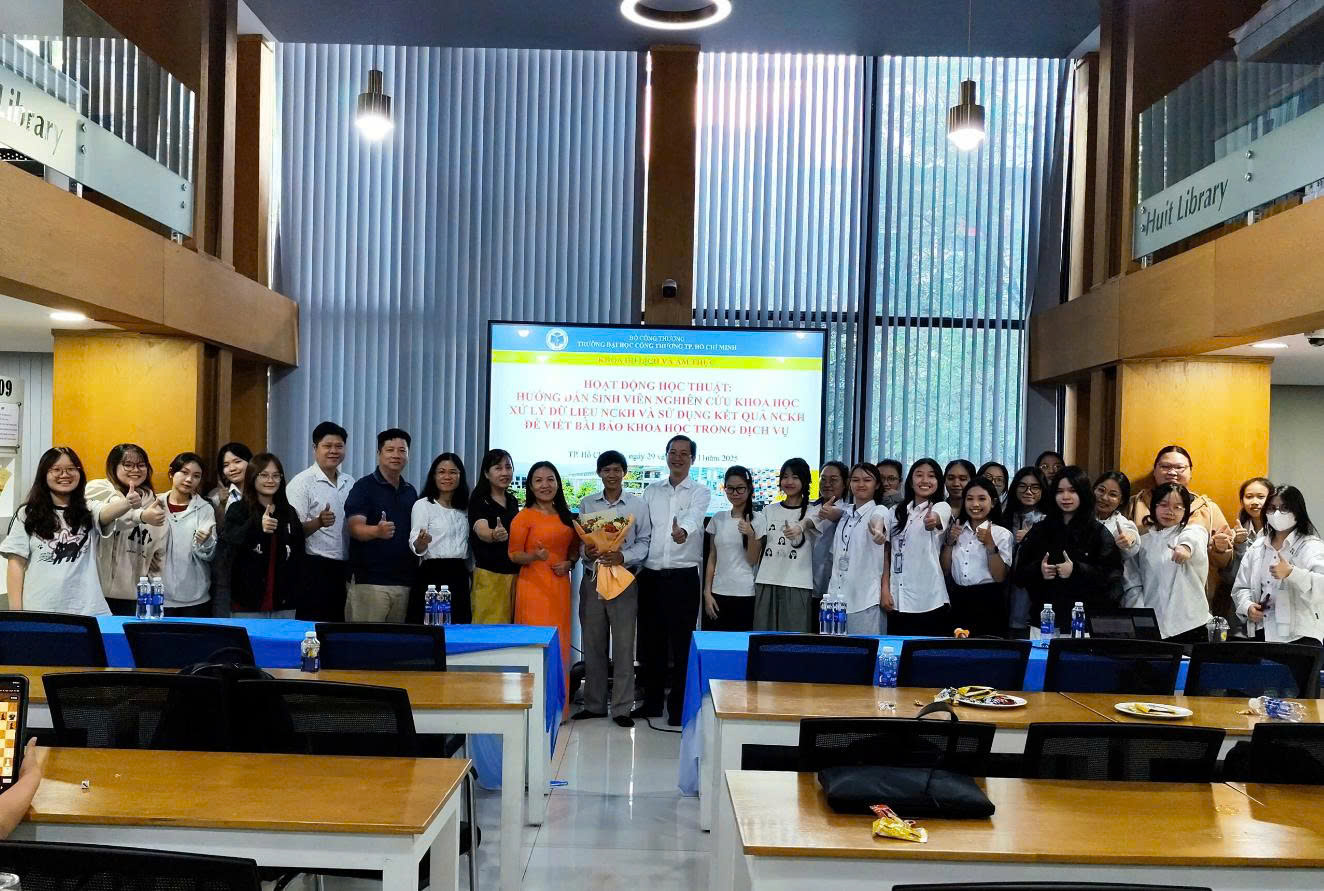 Khoa Du lịch và Ẩm thực tổ chức thành công chuỗi hoạt động học thuật dành cho sinh viên nghiên cứu khoa học